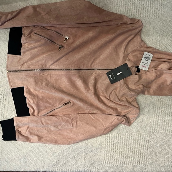 A'gaci Blush Faux Suede Jacket - Picture 1 of 6